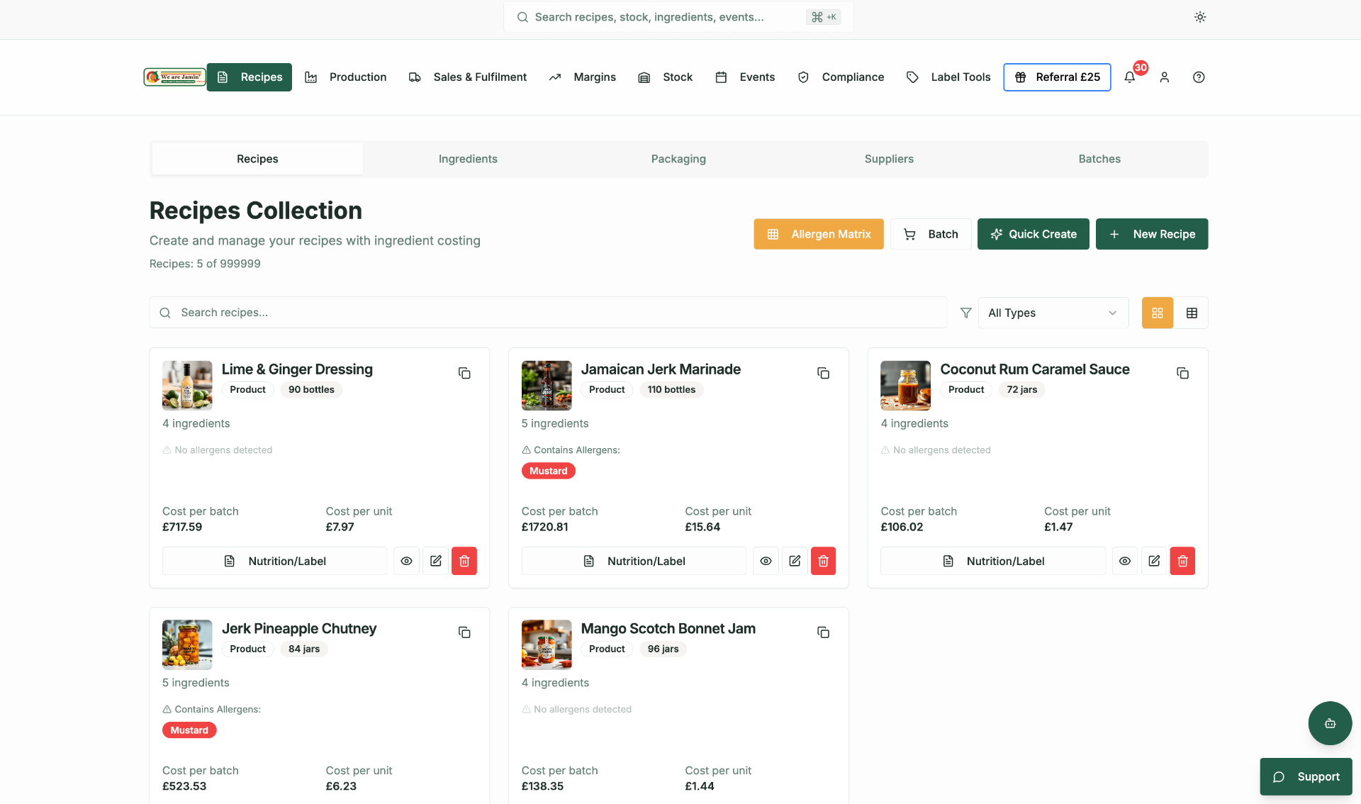 BatchBoost - Food Production Management Software | Recipe Costing ...